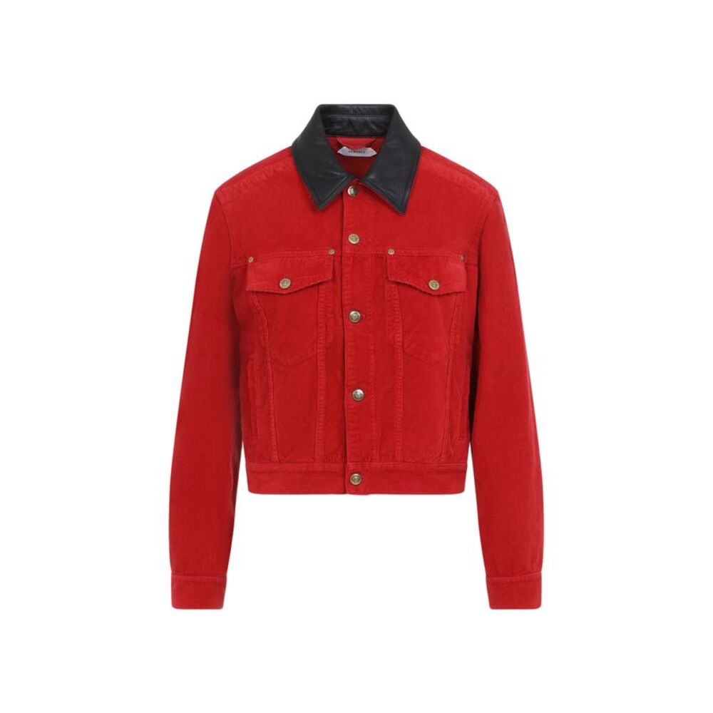 Versace Denim Garment-Dyed Jacket Women